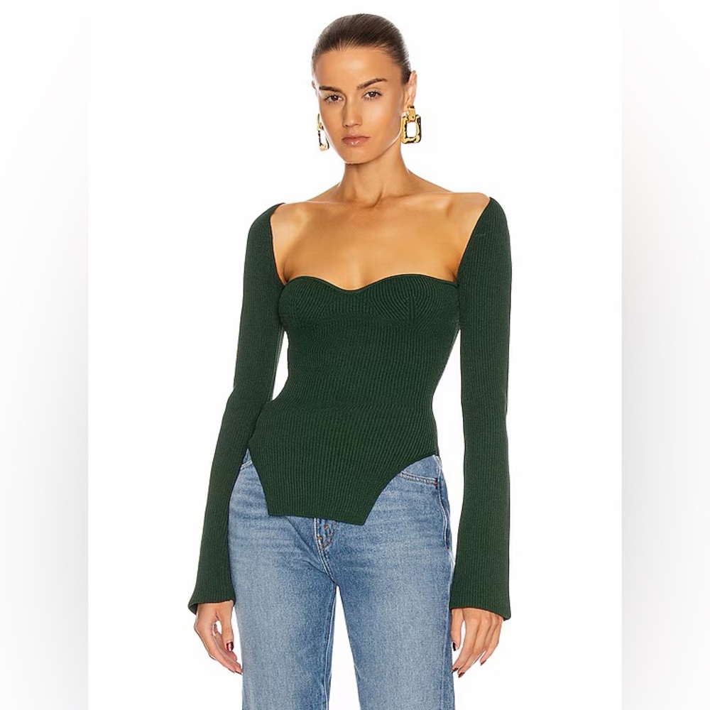 KHAITE Green Maddy Top